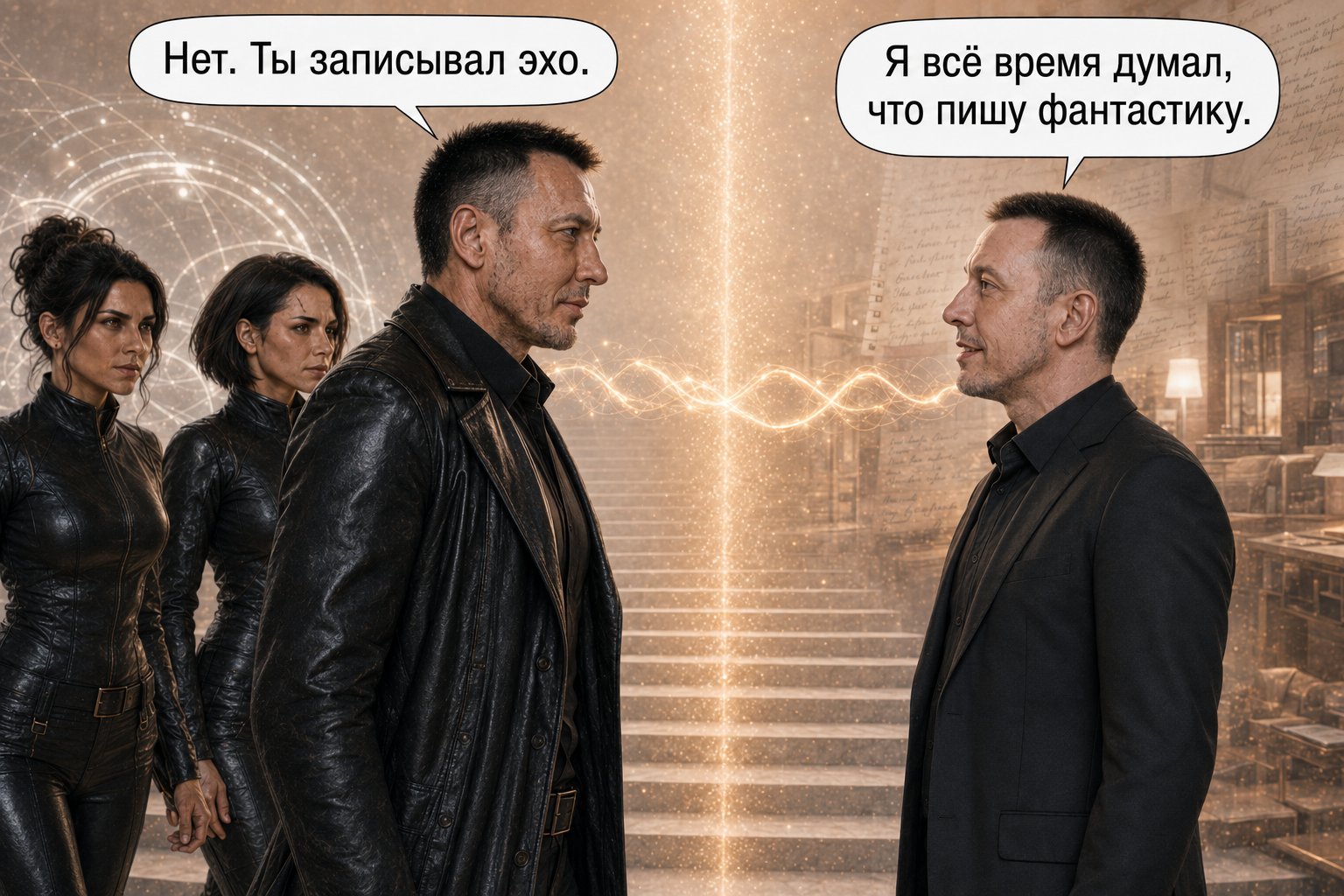Земной Артём и Архитектор — «Я всё время думал, что пишу фантастику» «Нет. Ты записывал эхо»