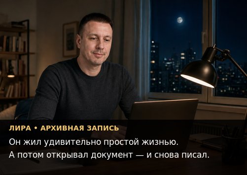 Земной Артём пишет ночью за ноутбуком у окна с видом на город