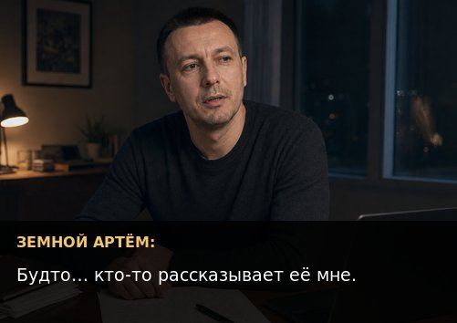 Крупный план земного Артёма — «Будто... кто-то рассказывает её мне»