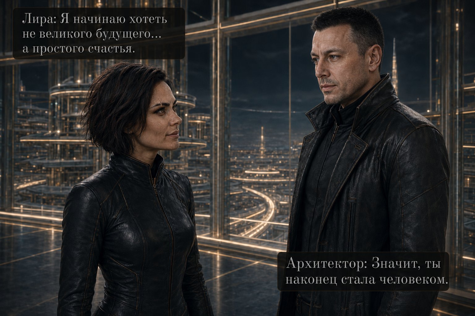 Лира и Архитектор — «Я начинаю хотеть не великого будущего, а простого счастья» «Значит, ты наконец стала человеком»