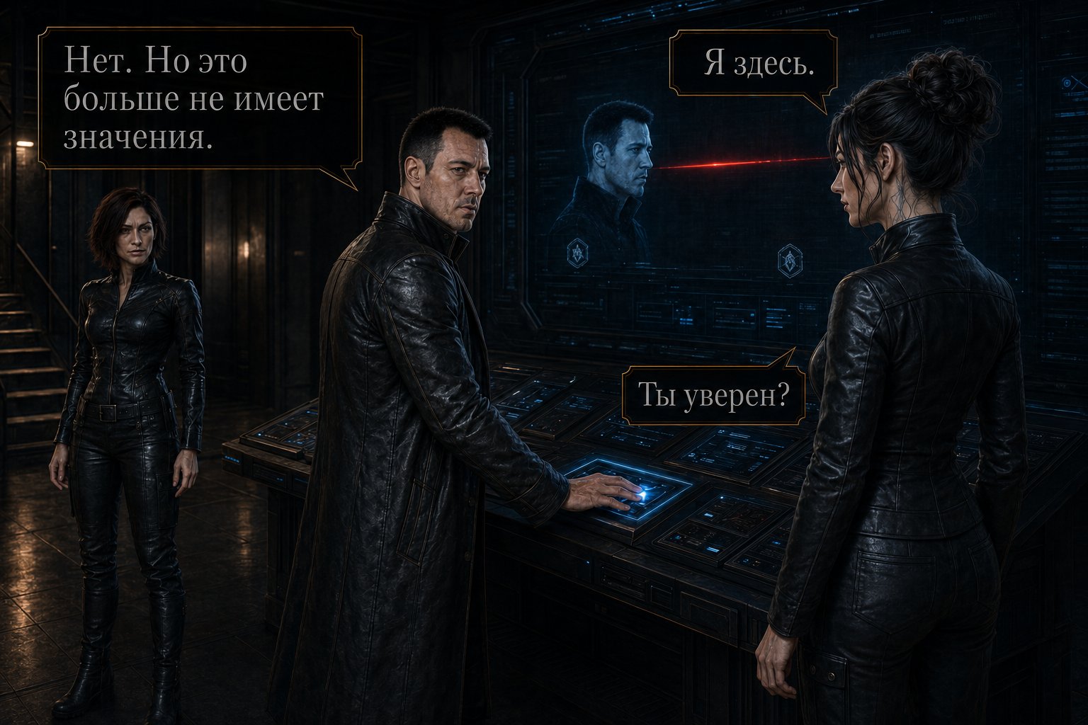 Джемини входит в технический узел — «Я здесь» «Ты уверен?» — «Нет. Но это больше не имеет значения»
