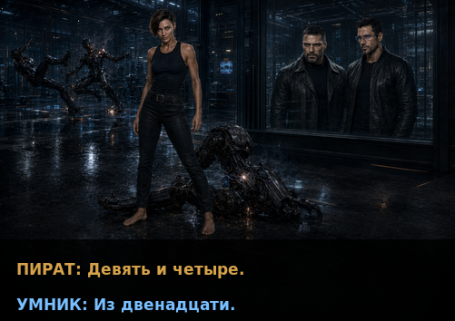 Комикс-кадр: «Девять и четыре»