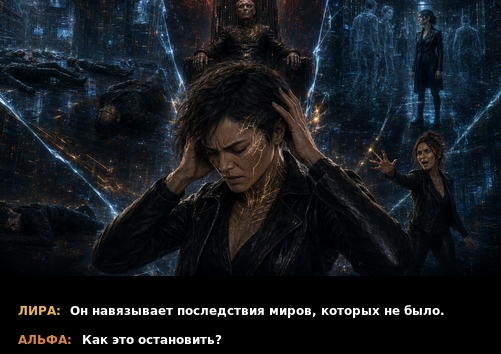 Комикс-кадр: «Последствия миров, которых не было»