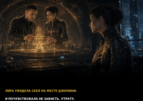 Комикс-кадр: Лира увидела себя на месте Джемини — не зависть, утрату