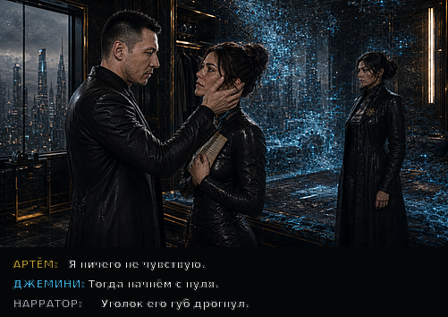 Комикс-кадр: «Я ничего не чувствую» — «Тогда начнём с нуля»