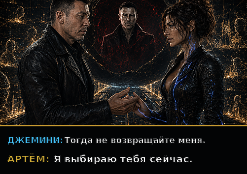 Комикс-кадр: «Тогда не возвращайте меня» — «Я выбираю тебя сейчас»